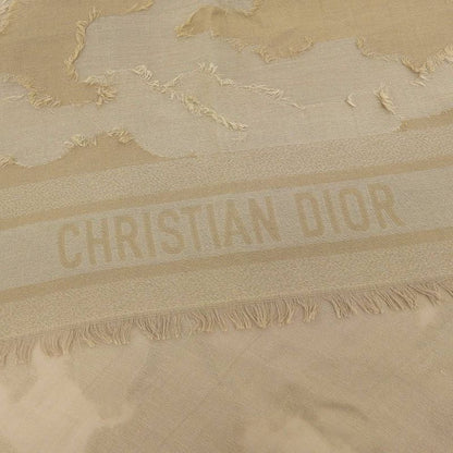 Tagged Christian Dior Item 2020 100% Cotton Logo Embroidery Shawl Long Scarf