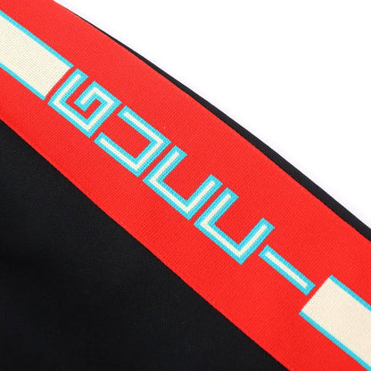 Gucci 502280 Logo Armline Half Zip Ruffled Hoodie Jacquard Dress Black S Made