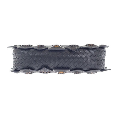 Bottega Veneta Loop Shoulder Bag Handbag Leather Black Ladies Classy Gift [AB