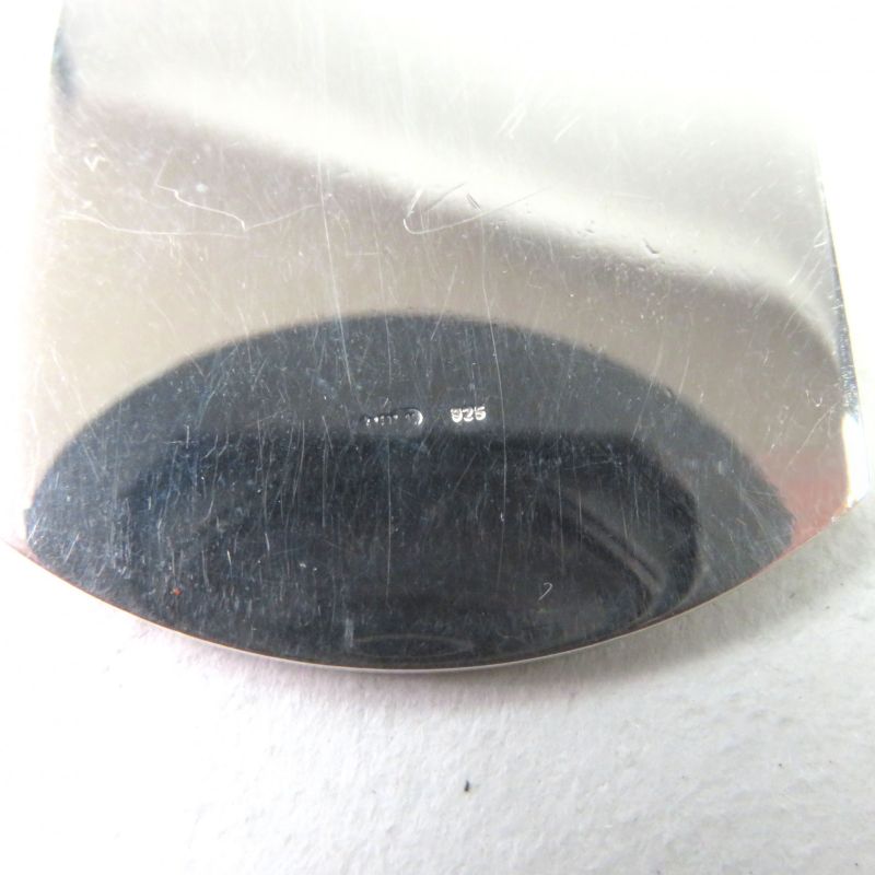 Gucci 925 Logo Engraved Double Dog Tag Ball Chain Necklace Silver