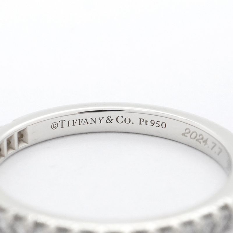 Tiffany & Co Ring Novo Half Eternity Pt950 Platinum Diamond #75 Ladies