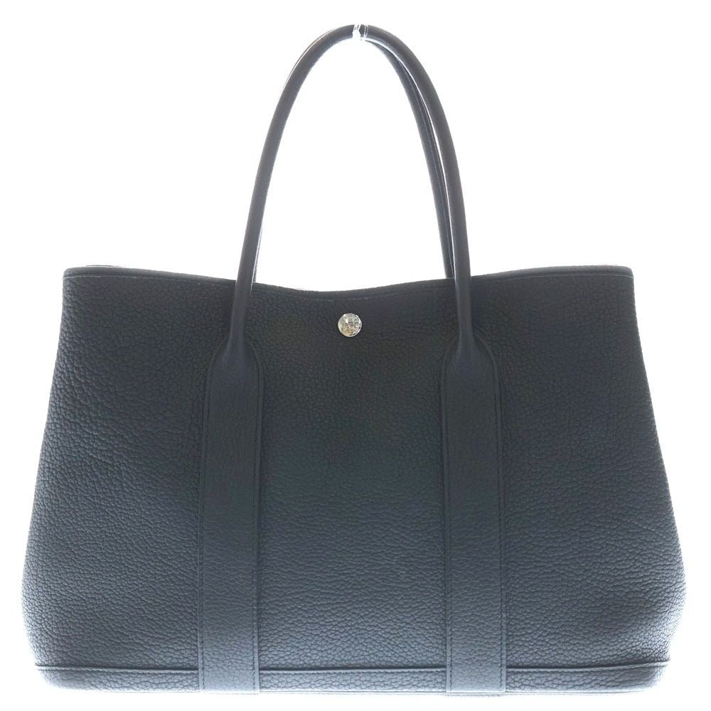 Hermes Garden Party PM Black Negonda Tote Silver