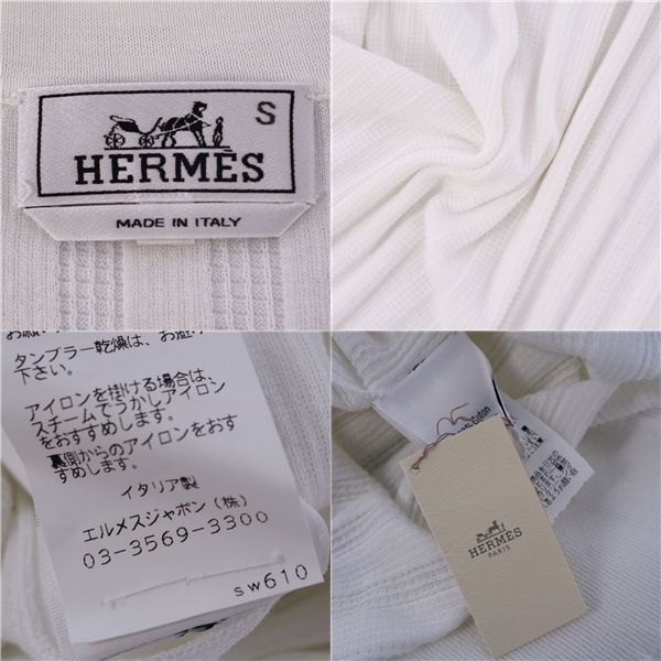 Hermes Knit Sweater Short Sleeves Short Sleeves Cot