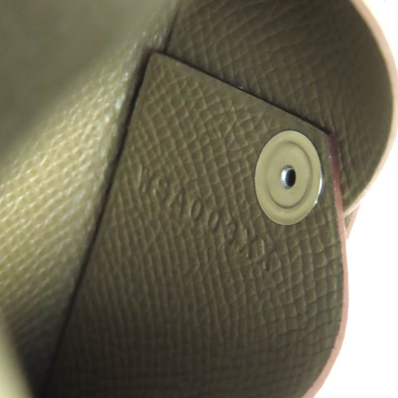 Hermes Calvi Vaux Epson Etoupe Silver Hardware Card Case Business Card Holder