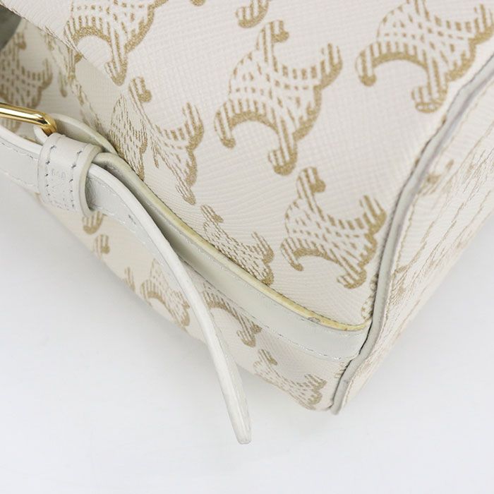 Celine Shoulder Bag Triomphe Canvas Crossbody Shoulder Bag PVC Leather Women