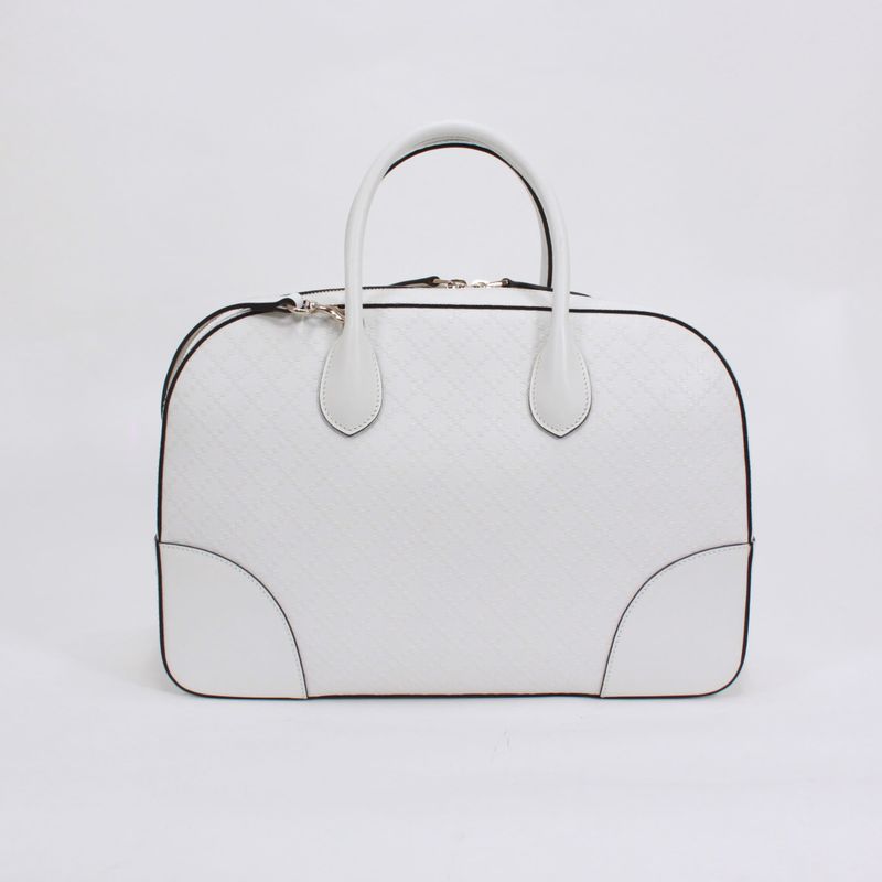 Gucci Bright Diamante 2way Leather White Handbag Gold 354332-001998