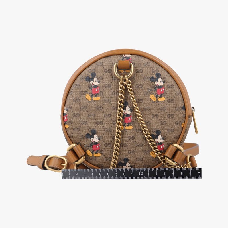 Gucci Disney Collaboration Mickey Mouse Beige And Multicolor PVC Coated Canvas