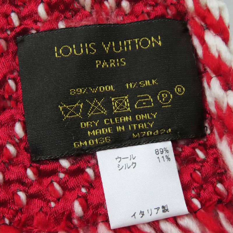 Louis Vuitton M70424 Echarpe Logomania Mix Wool Silk Fringed