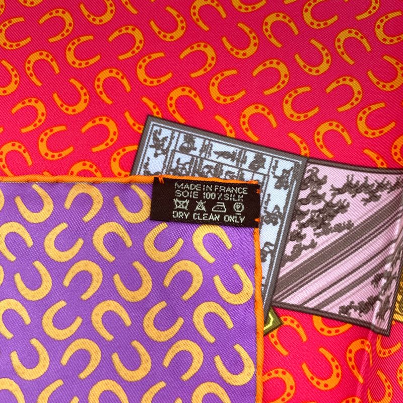 Hermes Carre 90 Cheval SUR MON Carre On Horseback Scarf 100% Silk