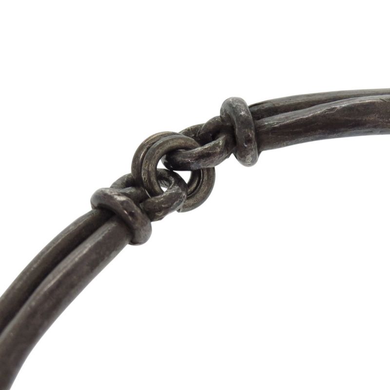 Hermes Vintage Metal Silver Choker 0858 Hermes