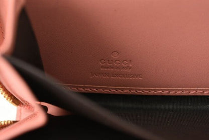 Gucci Wallet Gucci Long Wallet Round Zipper GG Marmont Ribbon Pink 435819 Dlxwj