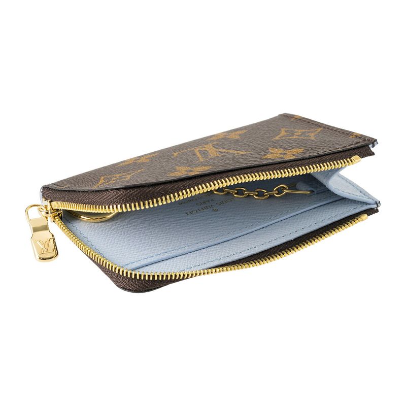 Louis Vuitton Card Case Porte Cles Noir Brown/olympe Blue