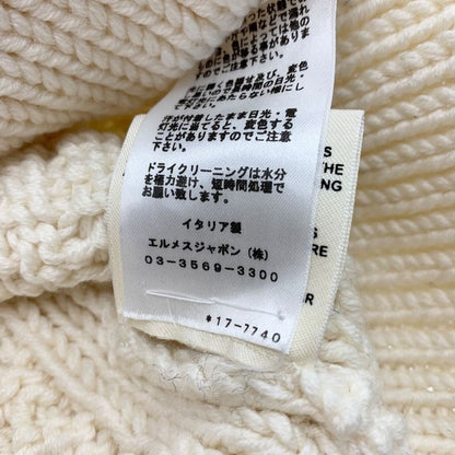 Hermes Top Knit Sweater Wool Ivory