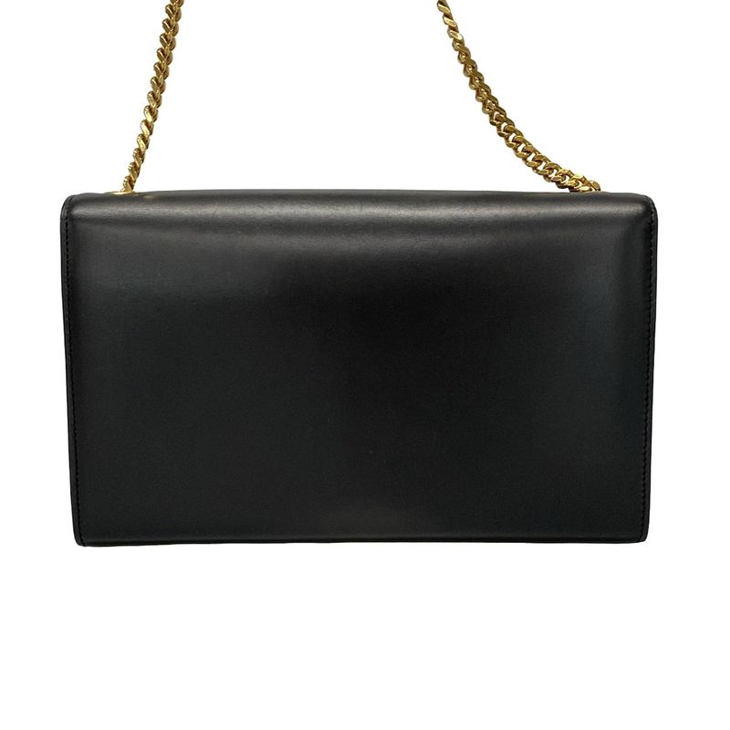 Saint Laurent Paris Kate Medium 354119 Black Chain Shoulder/tassel Leather