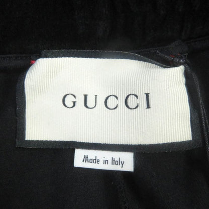 Gucci 587466 Webline Logo Embroidery Velour Shorts Black XS Made In Italy