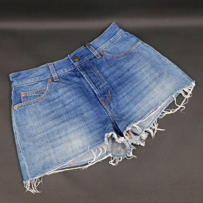 Gucci Disney Collaboration Denim Shorts Donald 652655 25 Inch Ladies