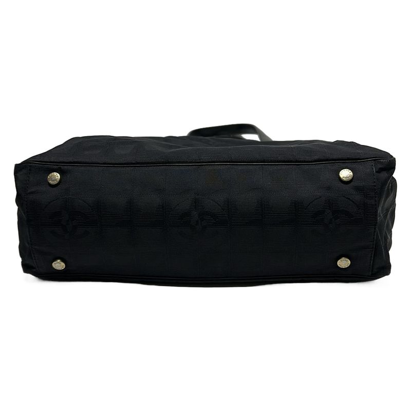 Chanel New Travel Line Tote GM Black Leather