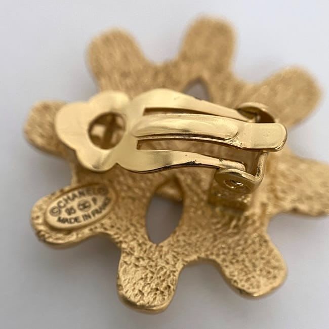 Chanel Earrings Gold Coco Mark GP