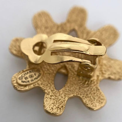 Chanel Earrings Gold Coco Mark GP