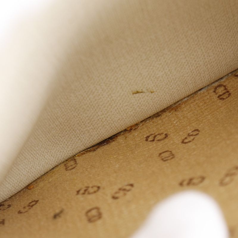 Dior Christian Dior CD Logo Pochette Vintage PVC Beige Women's Shoulder Bag