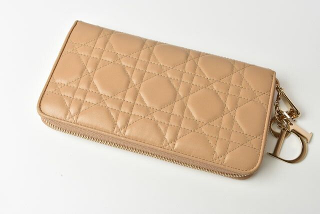 Christian Dior Wallet Christian Dior Long Wallet Diorissimo Beige Gold