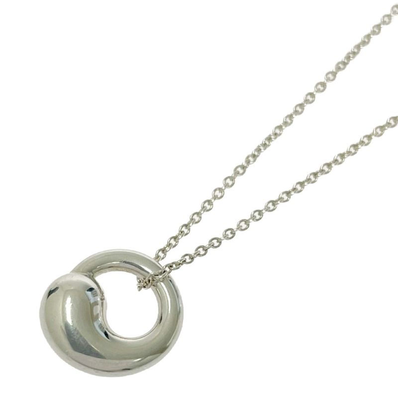 Tiffany & Co Silver Elsa Peretti Eternal Circle Necklace 4.0g 925 Engraved