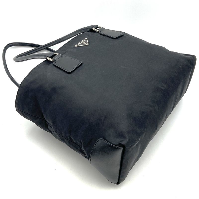 Prada Tote Bag One Shoulder Bag Nylon Black Ladies Men Simple Casual Fashion