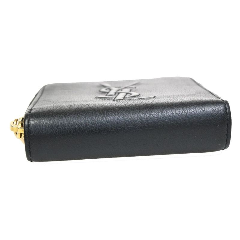 YVES Saint Laurent Yves Saint Laurent Compact Wallet Bifold Wallet Zipper Black