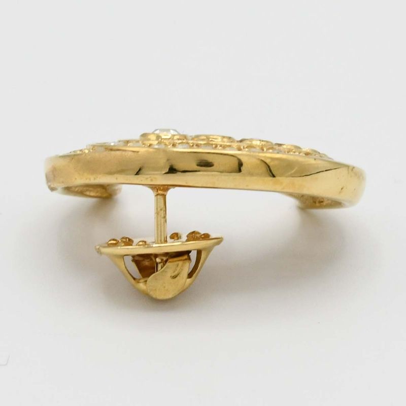 Christian DIOR Brooch Moon Rhinestones Approx 9.8g Accessories With Box H10469-2