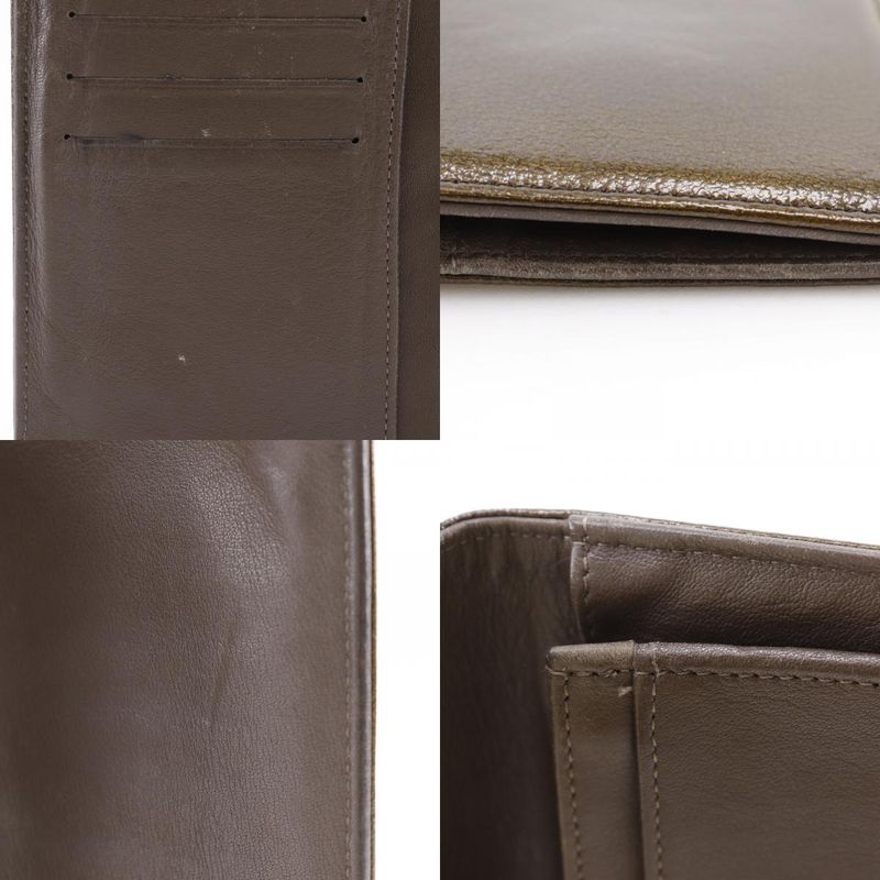 Chanel Coco Mark Enamel Bronze Women's Long Wallet