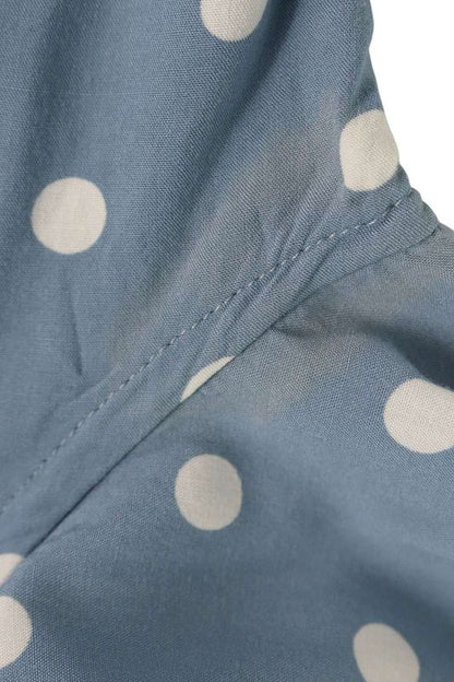 Saint Laurent Paris 411620 Y324p Polka Dot Cut Off Long Sleeve Shirt Men's 37