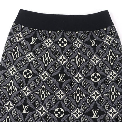 Louis Vuitton 21SS Wool Since1854 Monogram Knit Tight Skirt Black M Made In