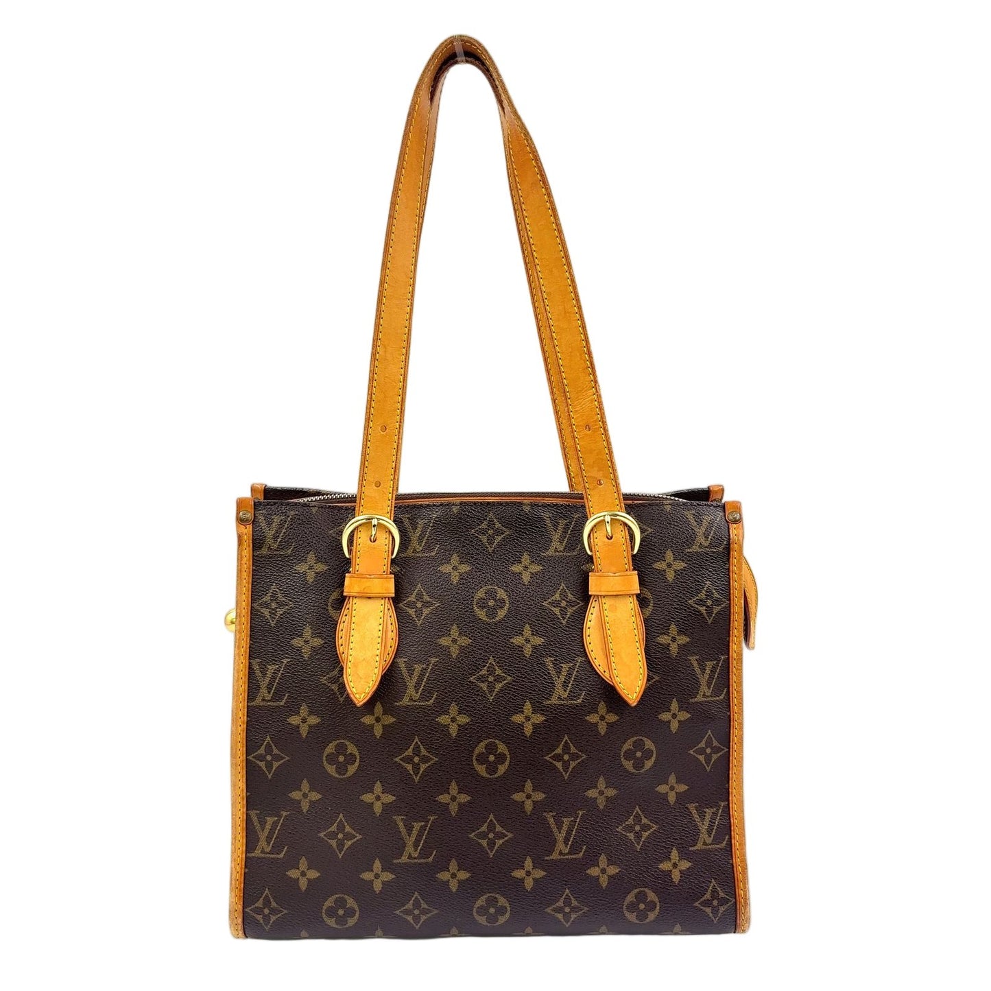 Louis Vuitton Popincourt Monogram Leather Brown Tote Gold