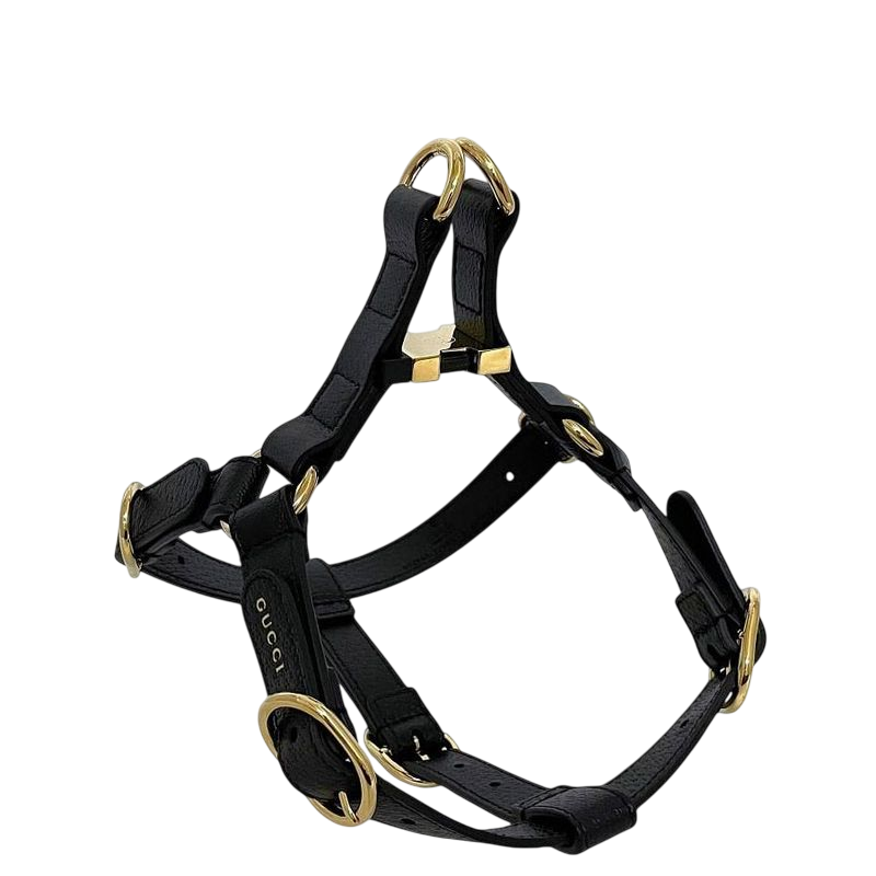 Gucci Harness Black Interlocking 692963 Never Used