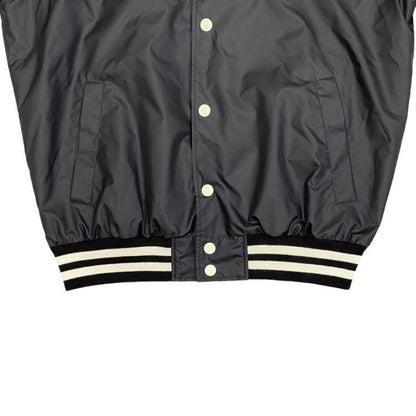 Celine Stajan Back Print Nylon Blouson 2w588495m 44 Size Logo Black White