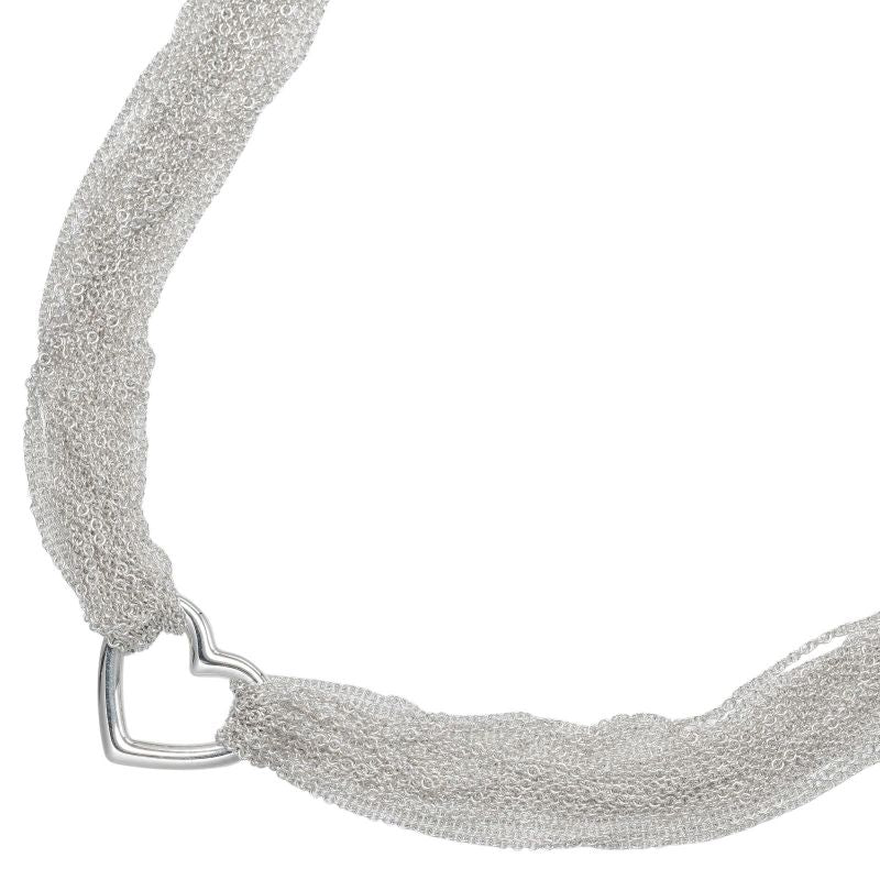 Tiffany & Co Open Heart Toggle Silver 925 Ladies 59g Necklace