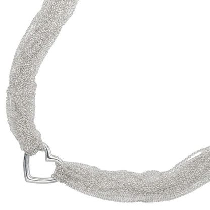 Tiffany & Co Open Heart Toggle Silver 925 Ladies 59g Necklace