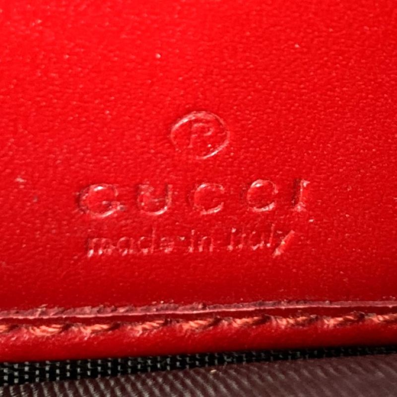 Gucci 388679 Guccissima Wallet Leather Red Women's Fashion Accessories