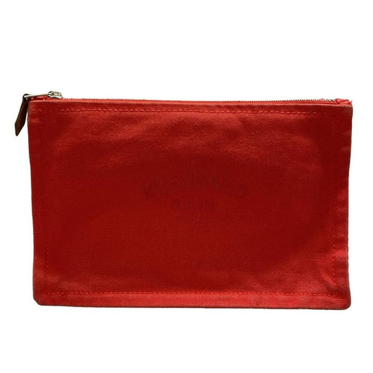 Hermes Pouch Yachting Pouch PM Red Leather