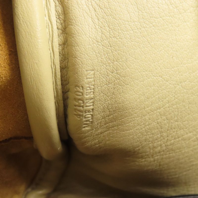 Loewe Amazona 2WAY Handbag Calf Women Leather Strap Crossbody Beige Tan