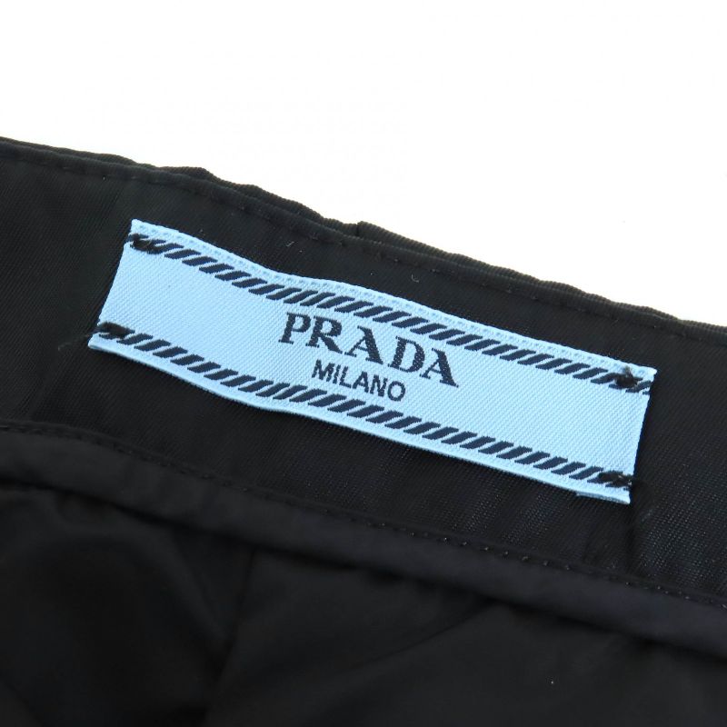 Prada 2022 21h924 Triangle Logo Triangle Plate Re Nylon Long Tight Skirt