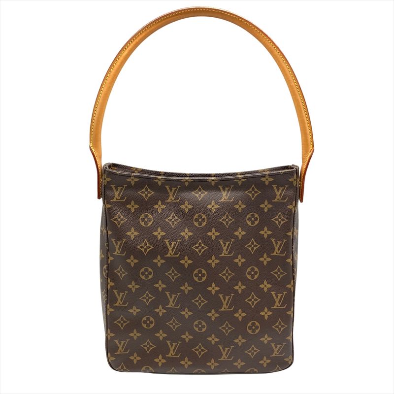 Louis Vuitton Looping GM Shoulder Bag Monogram Canvas M51145 Brown Gold