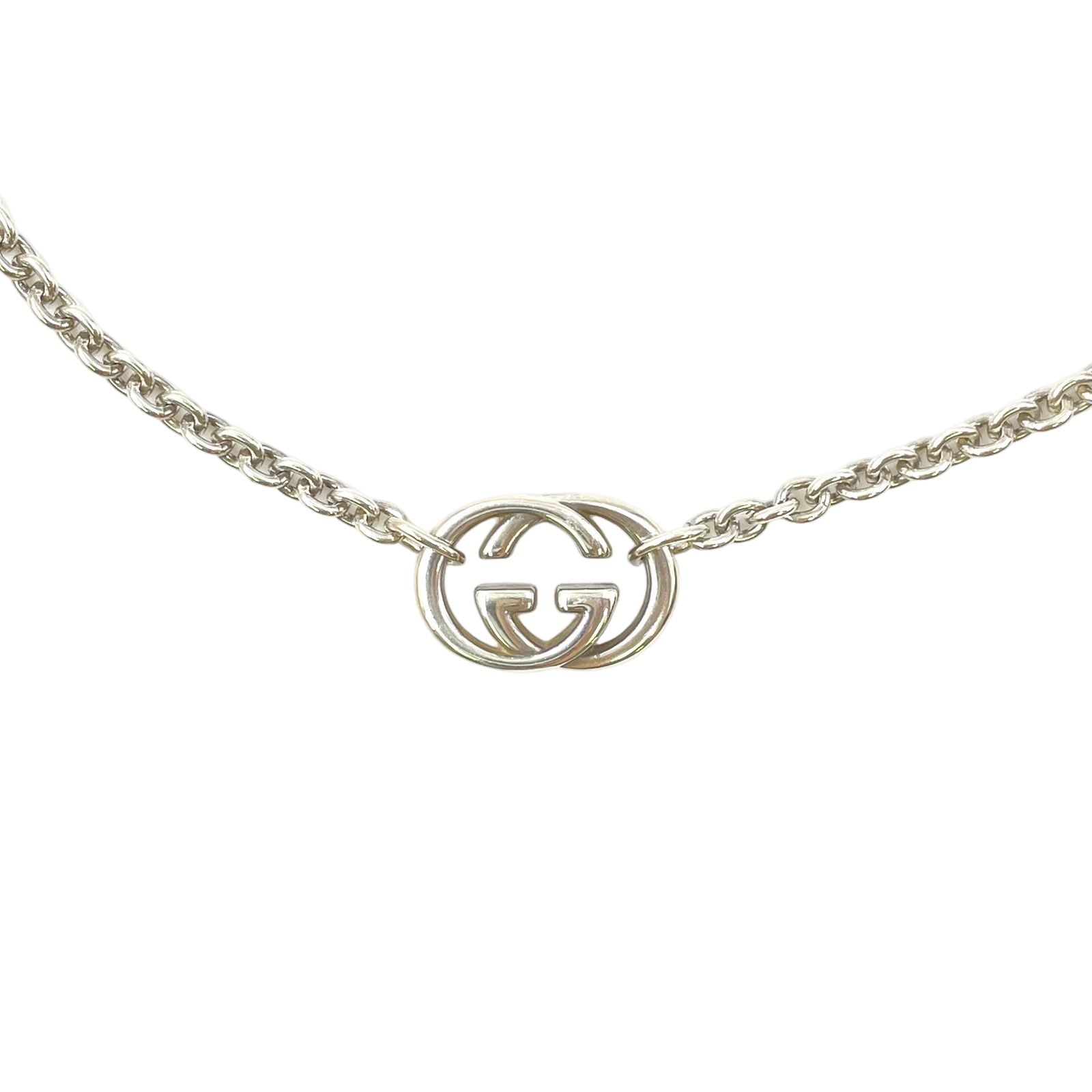 Gucci Interlocking Pendant Silver Necklace — view 2