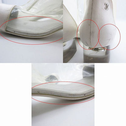 Chanel Clear Boots Long CC Coco Mark Shoes Made in Italy Size 36 23cm (9.06in)