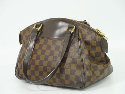 Authentic Louis Vuitton LV Verona PM Damier Ebène Tote Handbag Brown N41117