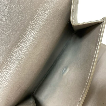 Celine Trifold Wallet Small Tri-fold Wallet Gray Leather