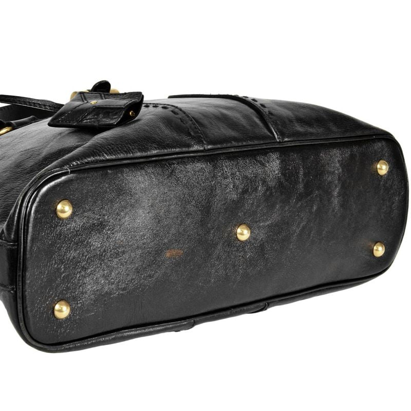 Saint Laurent Handbag Leather 156464 Black Rive Gauche YSL Tote Bag Women