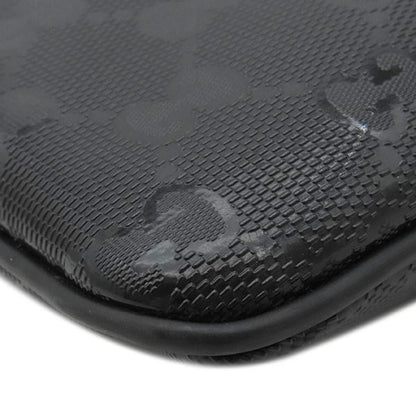 Gucci Shoulder Bag GG Imprime Shoulder Bag PVC Black Silver Hardware Black