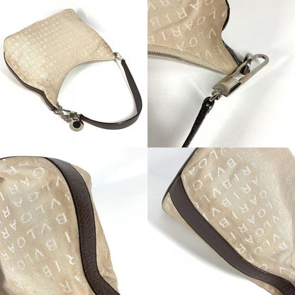 Bvlgari Shoulder Bag Logomania Bvlgari Leather / Canvas Beige