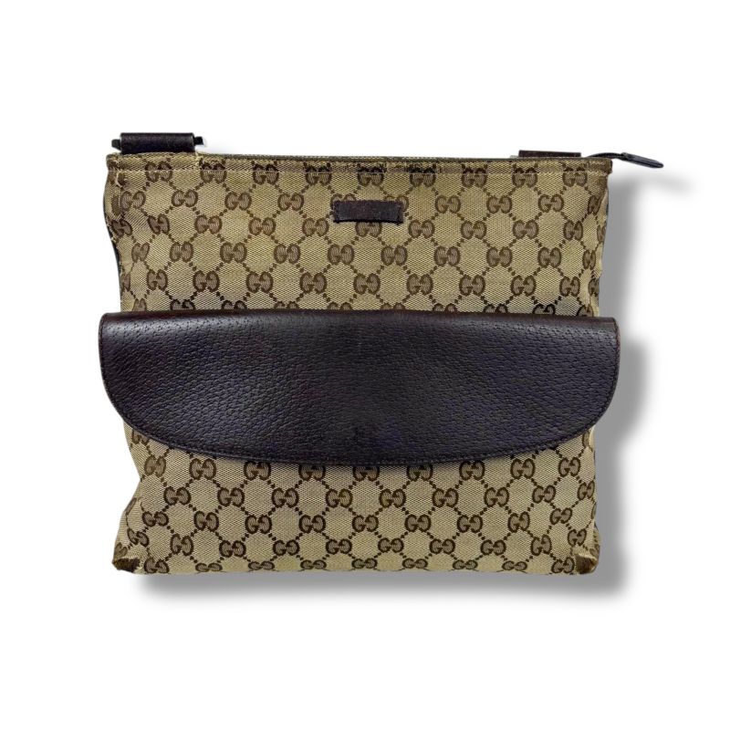 Gucci Sherry Line Shoulder Bag Crossbody Bag GG Canvas Brown